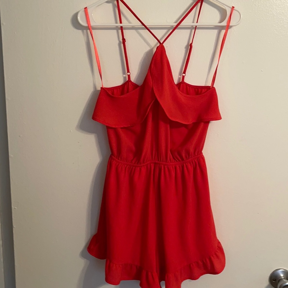 Reddish pink Romper